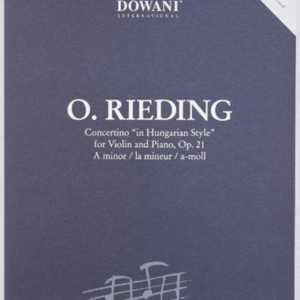 RIEDING  Concertino Op21 en La menor al estilo Hungaro para Violin y Piano IncCD