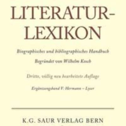 Deutsches Literatur-Lexikon, Ergänzungsband V, Hermann - Lyser