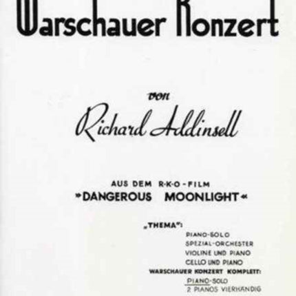 Warsaw Concerto Piano Solo