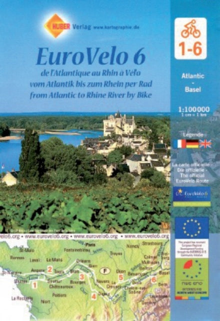 La Loire Eurovelo 6 Cycling Map Michelin Cycling Maps