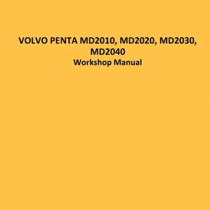 Volvo Penta Md2010, Md2020, Md2030, Md2040