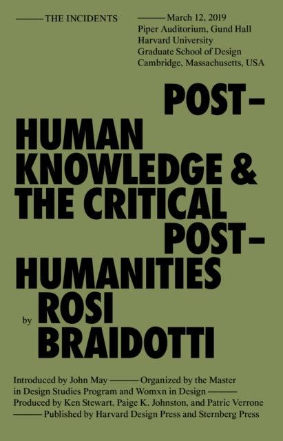 Posthuman Knowledge and the Critical Posthumanities