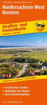 Lower Saxony West - Bremen, road and leisure map 1:200,000