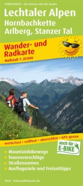 Lechtal Alps, hiking and cycling map 1:35,000