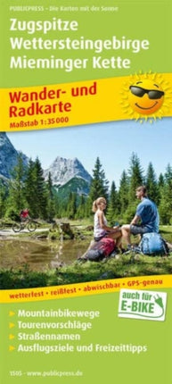 Zugspitze - Wetterstein Mountains - Mieminger Chain, hiking and cycling map 1:35,000