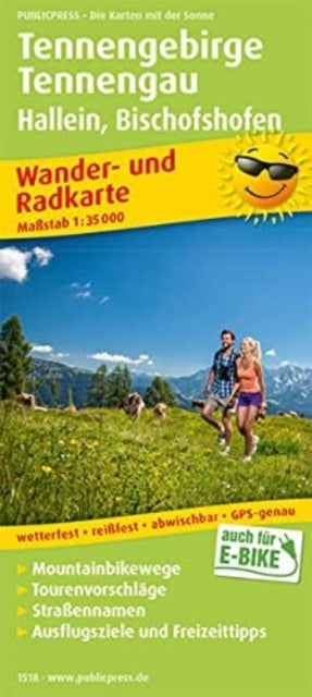 Tennengebirge - Tennengau, hiking and cycling map 1:35,000