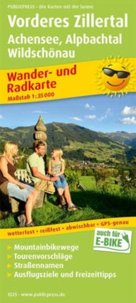 Vorderes Zillertal, hiking and cycling map 1:35,000