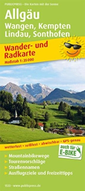 Allgau - Wangen, hiking and cycling map 1:35,000