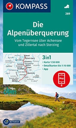 KOMPASS Wanderkarte 289 Die Alpenüberquerung  vom