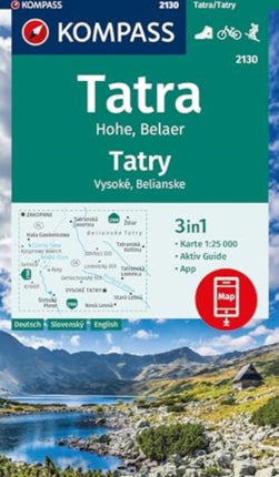 KOMPASS Wanderkarte 2130 Tatra Hohe Belaer  Tatry