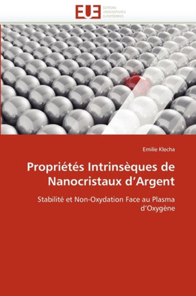 Propri�t�s Intrins�ques de Nanocristaux D Argent