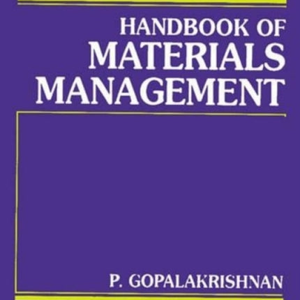 Handbook of Materials Management