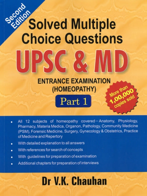 Solved Multiple Choice Questions UPSC & M.D.: Entrance Examination (Homeopathy)