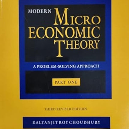 Modern Micro Economics: Theory Pt. 1