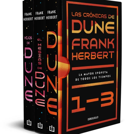 Estuche Las crónicas de Dune: Dune, El mesías de Dune e Hijos de dune / Frank Herbert's Dune Saga 3-Book Boxed Set: Dune,Dune Messiah, and Children of Dune