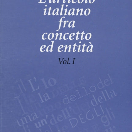 L'articolo italiano fra concetto ed entitá