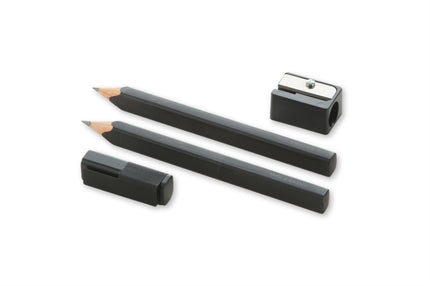 Moleskine Black Pencils  2 Pencils Cap and Sharpener