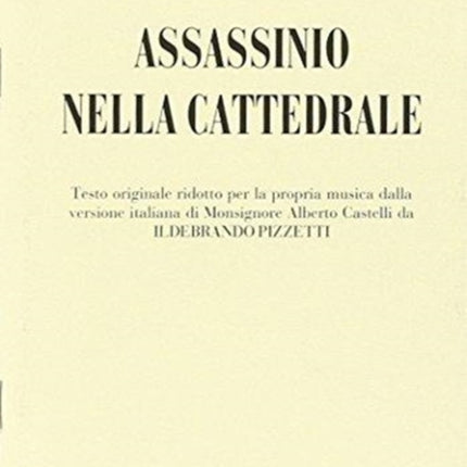 ASSASSINIO NELLA CATTEDRALE
