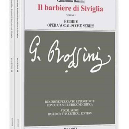 Il Barbiere Di Siviglia Vocal Score Based on the