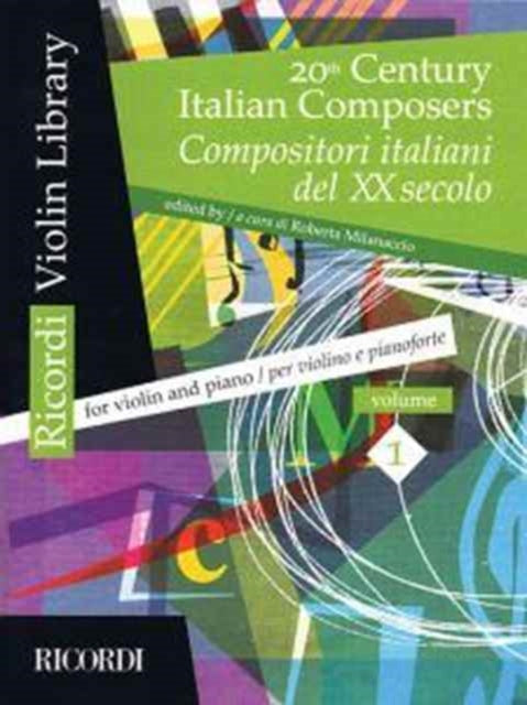 20th Century Italian Composers Volume 1 Violin and Piano