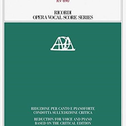 Serenata a 3 RV 690 Ricordi Opera Vocal Score Series