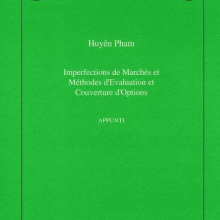 Imperfections de marchés et méthodes d'evaluation et couverture d'options