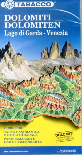 Dolomites / Lake Garda / Venice Road and Panoramic Map: 2019