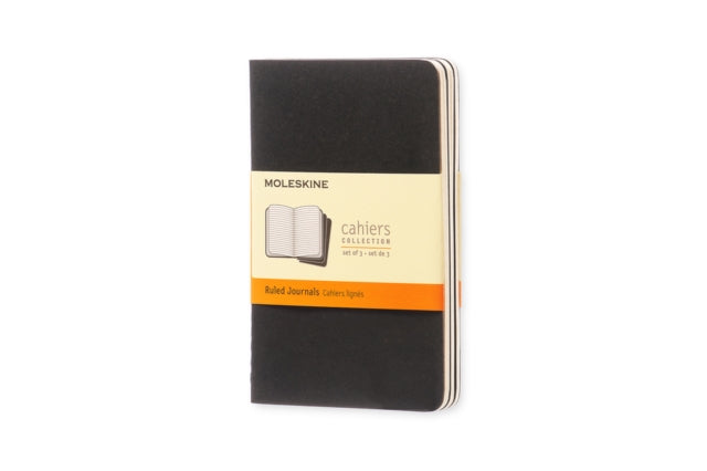 Moleskine Ruled Cahier  Black Cover 3 Set