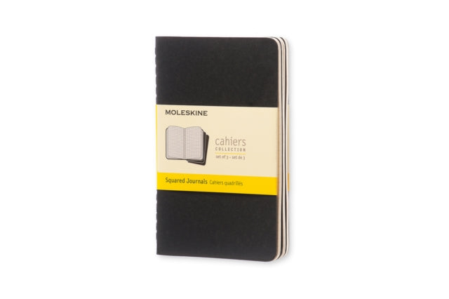 Moleskine Squared Cahier  Black Cover 3 Set