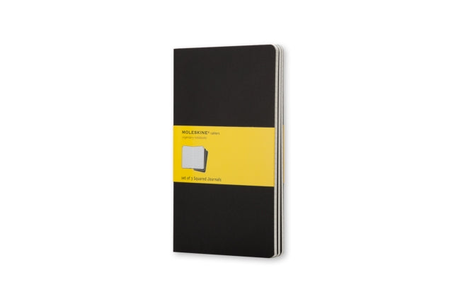 Moleskine Squared Cahier L  Black Cover 3 Set