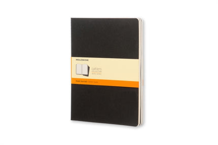 Moleskine Ruled Cahier Xl  Black Cover 3 Set