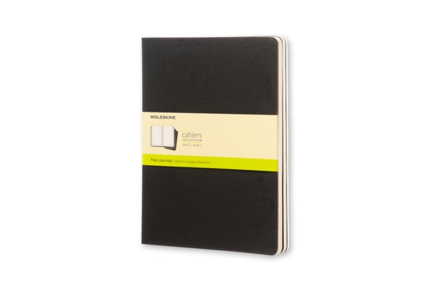 Moleskine Plain Cahier Xl  Black Cover 3 Set