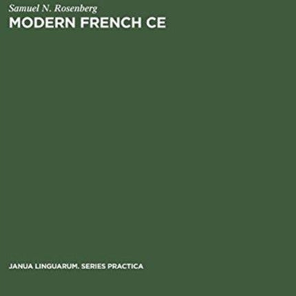 Modern French CE: The Neuter Pronoun in Adjectival Predication