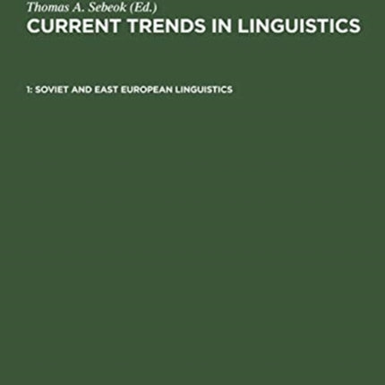 Soviet and East European Linguistics