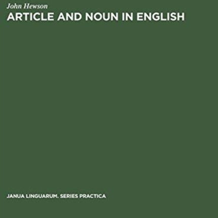 Article and Noun in English