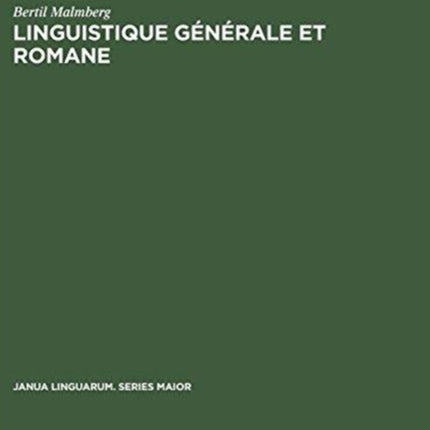 Linguistique générale et romane