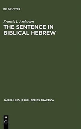 The Sentence in Biblical Hebrew