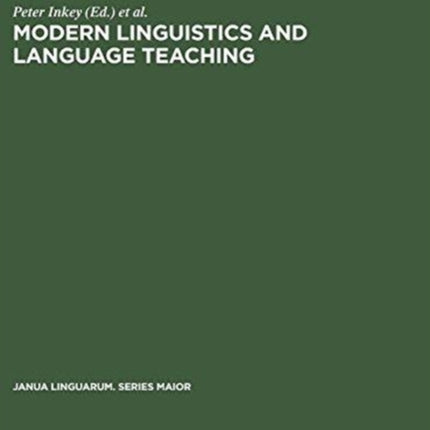 Modern Linguistics and Language Teaching: Society for the Popularization of Sciences – T.I.T./Fédération Internationale des Professeurs de Langues Vivantes – F.I.P.L.V., International Conference Budapest, April 1–5, 1971