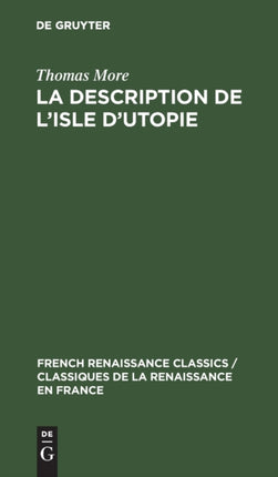 La description de l'isle d'utopie