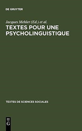 Textes pour une psycholinguistique
