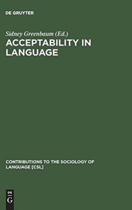 Acceptability in Language