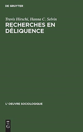 Recherches en déliquence: Principes de l’analyse quantitative