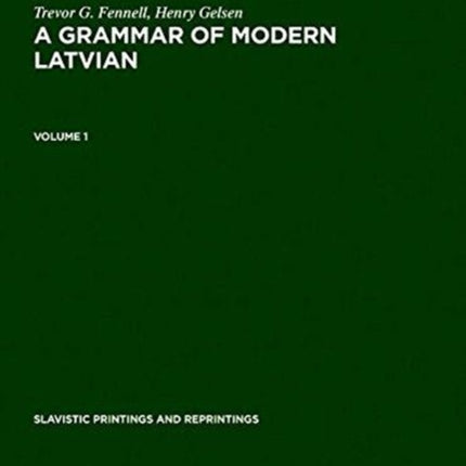 A Grammar of Modern Latvian