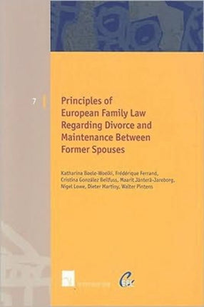 Principles of European Family Law Regarding