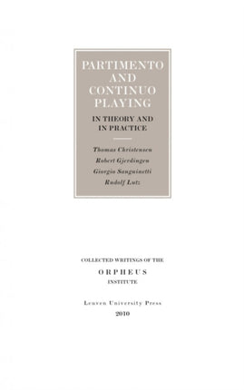 Partimento and Continuo Playing in Theory and in