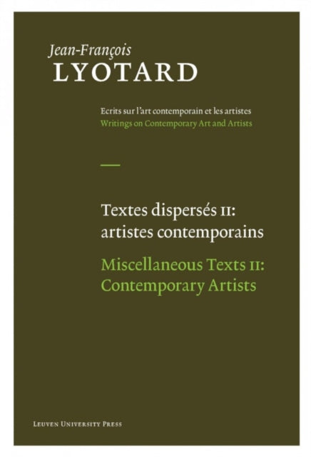 Miscellaneous Texts: "Aesthetics and Theory of Art" and "Contemporary Artists"