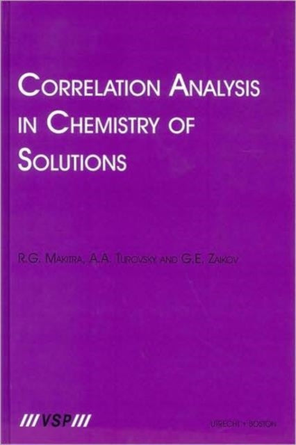 Correlation Analysis in Chemistry of Solutions