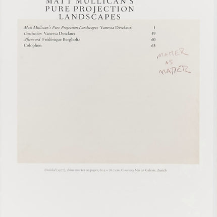 Matt Mullican's Pure Projection Landscapes