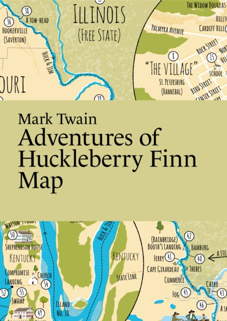 Mark Twain Adventures of Huckleberry Finn Map