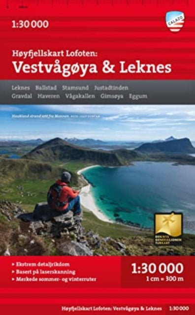 Lofoten Vestvagøya  Leknes  Høyfjellskart
